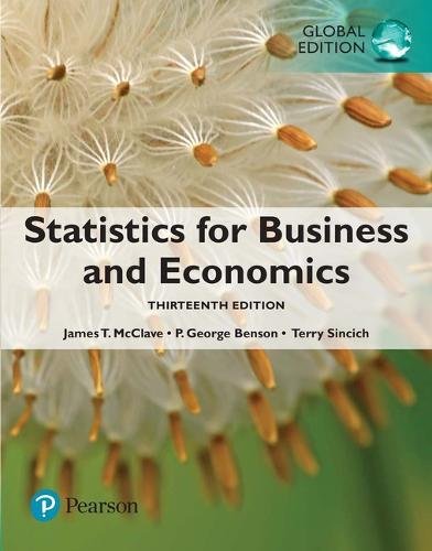 Statistics for Business and Economics [Paperback] 13e by James McClave - Smiling Bookstore