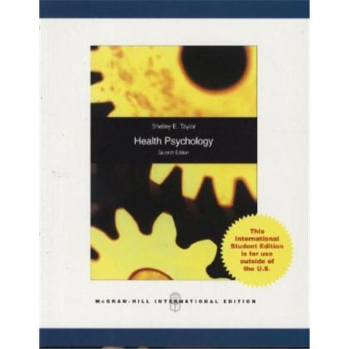 HEALTH PSYCHOLOGY [Paperback] 7e by TAYLOR