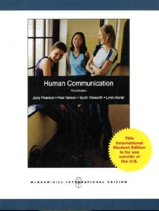 Human Communication [Paperback] 3e by Pearson