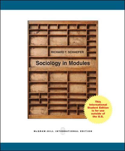 Sociology in Modules [Paperback] 1e by Richard T. Schaefer