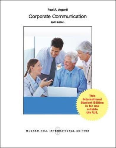 Corporate Communication [Paperback] 6e by Argenti