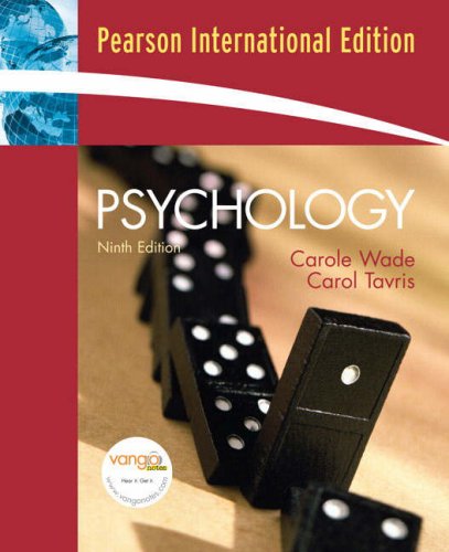 Psychology [Paperback] 9e by Carole Wade