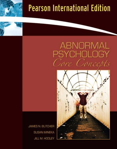Abnormal Psychology: Core Concepts: Int'l Ed [Paperback] 1e by Butcher