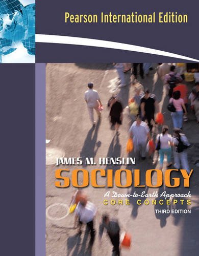 Sociology: A Down-to-Earth Approach, Core Concepts: Int'l Ed [Paperback] 3e by Henslin