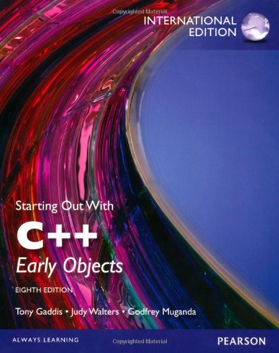 Starting Out with C++: Early Objects, Int'l Edition [Paperback] 8e by Gaddis - Smiling Bookstore