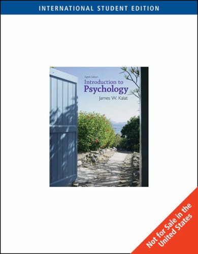 Introduction to Psychology [Paperback] 8e by James W. Kalat