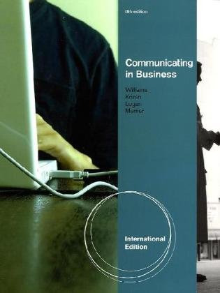 Communicating in Business [Paperback] 8e by WILLIAMS