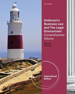 Anderson's Business Law and the Legal Environment: Comprehensive [Paperback] 21e by TWOMEY