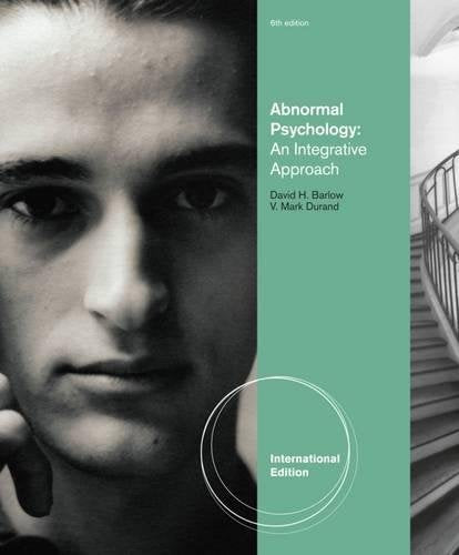 Abnormal Psychology: An Integrative Approach, International Edition [Paperback] 6e by David Barlow - Smiling Bookstore