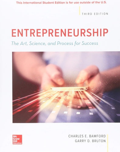 ENTREPRENEURSHIP: The Art, Science, and Process for Success [Paperback] 3e by Bamford - Smiling Bookstore :-)