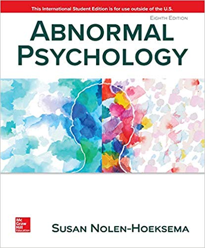 Abnormal Psychology [Paperback] 8e by Nolen-Hoeksema, Susan - Smiling Bookstore :-)