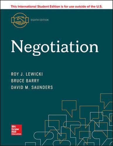 Negotiation [Paperback] 8e by Lewicki - Smiling Bookstore :-)