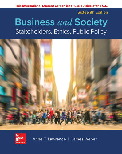 Business and Society: Stakeholders Ethics Public Policy [Paperback] 16e by Lawrence - Smiling Bookstore :-)