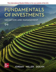 ISE Fundamentals of Investments: Valuation and Management [Paperback] 9e by Bradford Jordan