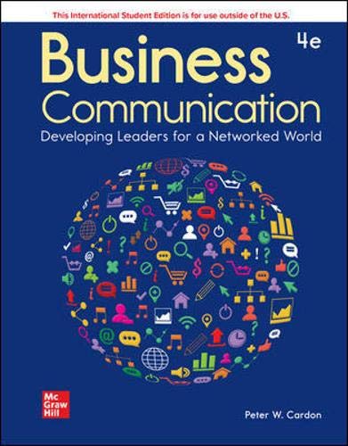 Business Communication: Developing Leaders for a Networked World [Paperback] 4e by Cardon - Smiling Bookstore