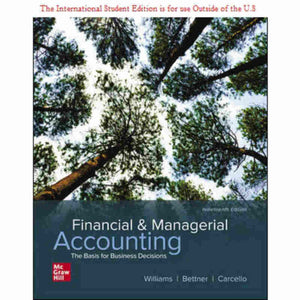 Financial & Managerial Accounting [Paperback] 19e by Jan Williams - Smiling Bookstore