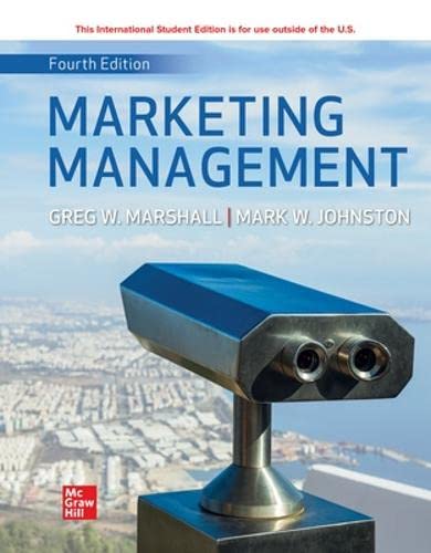 ISE Marketing Management [Paperback] 4e by Greg W. Marshall