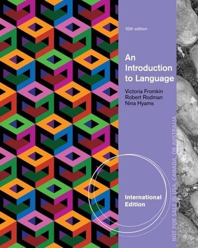 An Introduction to Language, International Edition [Paperback] 10e by Fromkin - Smiling Bookstore