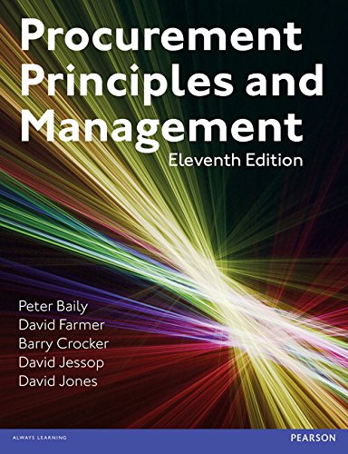 Procurement, Principles & Management [Paperback] 11e by Baily - Smiling Bookstore :-)