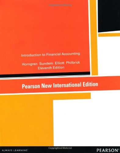 Introduction to Financial Accounting (PNIE) [Paperback] 11e by Horngren - Smiling Bookstore