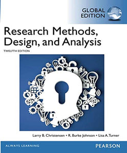 Research Methods, Design, and Analysis, Global Edition [Paperback] 12e by Christensen - Smiling Bookstore