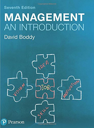 Management: An Introduction [Paperback] 7e by Boddy - Smiling Bookstore