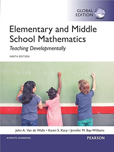 Elementary and Middle School Mathematics: Teaching Developmentally, Global Edition [Paperback] 9e by Van de Walle - Smiling Bookstore :-)