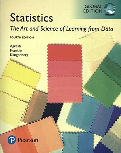 Statistics: The Art and Science of Learning from Data, Global Edition [Paperback] 4e by Agresti - Smiling Bookstore :-)