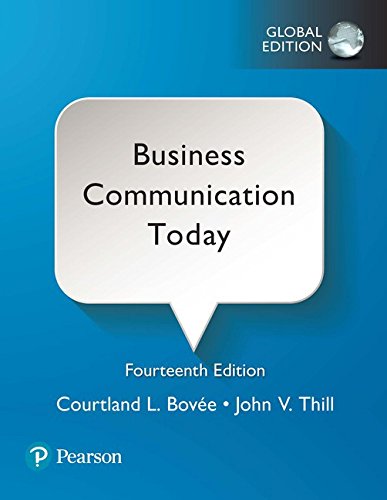 Business Communication Today, Global Edition [Paperback] 14e by Bovee - Smiling Bookstore