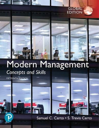 Modern Management: Concepts and Skills, Global Edition [Paperback] 15e by Certo - Smiling Bookstore