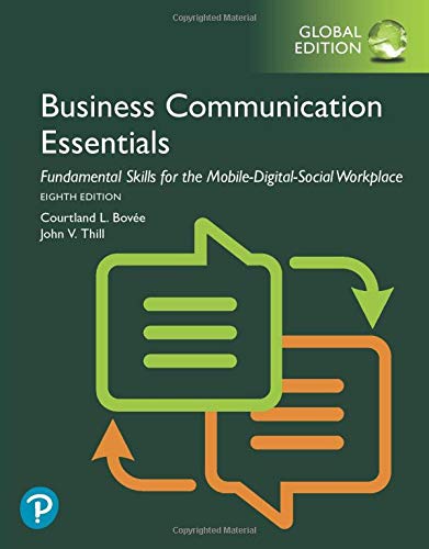 Business Communication Essentials, Global Edition [Paperback] 8e by Bovee - Smiling Bookstore