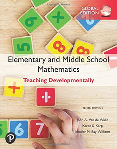 Elementary and Middle School Mathematics, Global Ed [Paperback] 10e by Walle - Smiling Bookstore