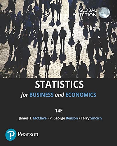 Statistics for Business & Economics [Paperback] 14e by James McClave
