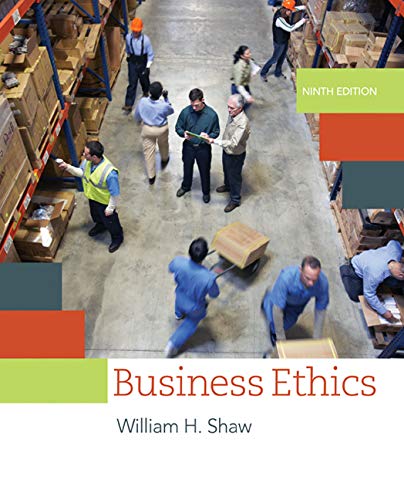 Business Ethics: A Textbook with Cases [Paperback] 9e William Shaw - Smiling Bookstore