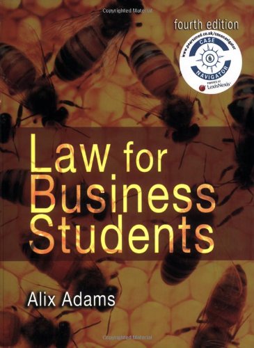 Law for Business Students [Paperback] 4e by Alix Adams - Smiling Bookstore