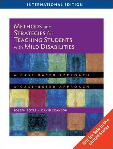 Methods and Strategies for Teaching Students with Mild Disabilities [Paperback] by BOYLE